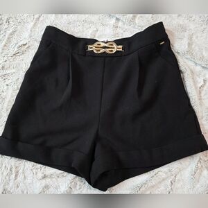 Guess Black and Gold High Waist Shorts